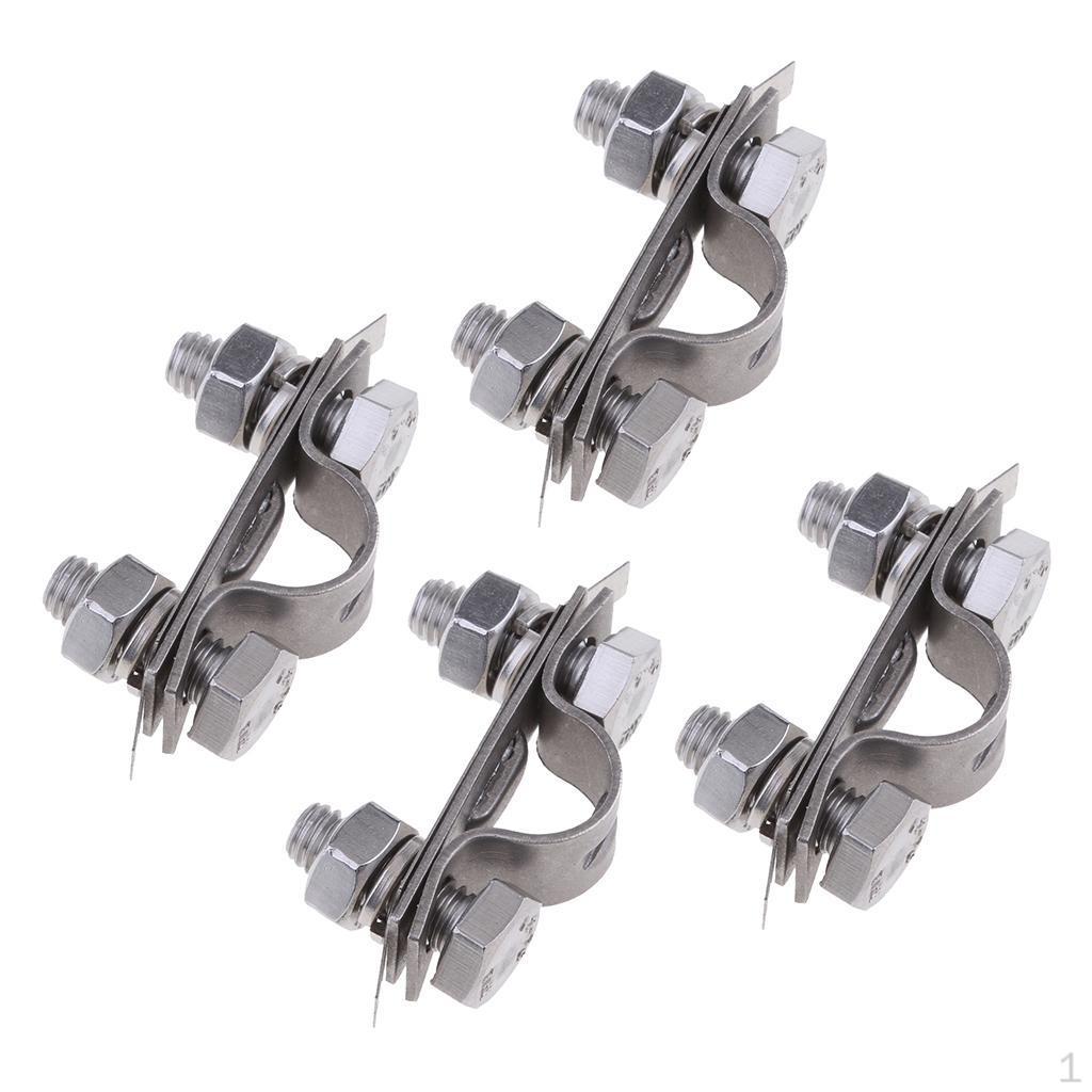 

4Pcs 304 Stainless Throttle Cable Clamp Boat Hardware