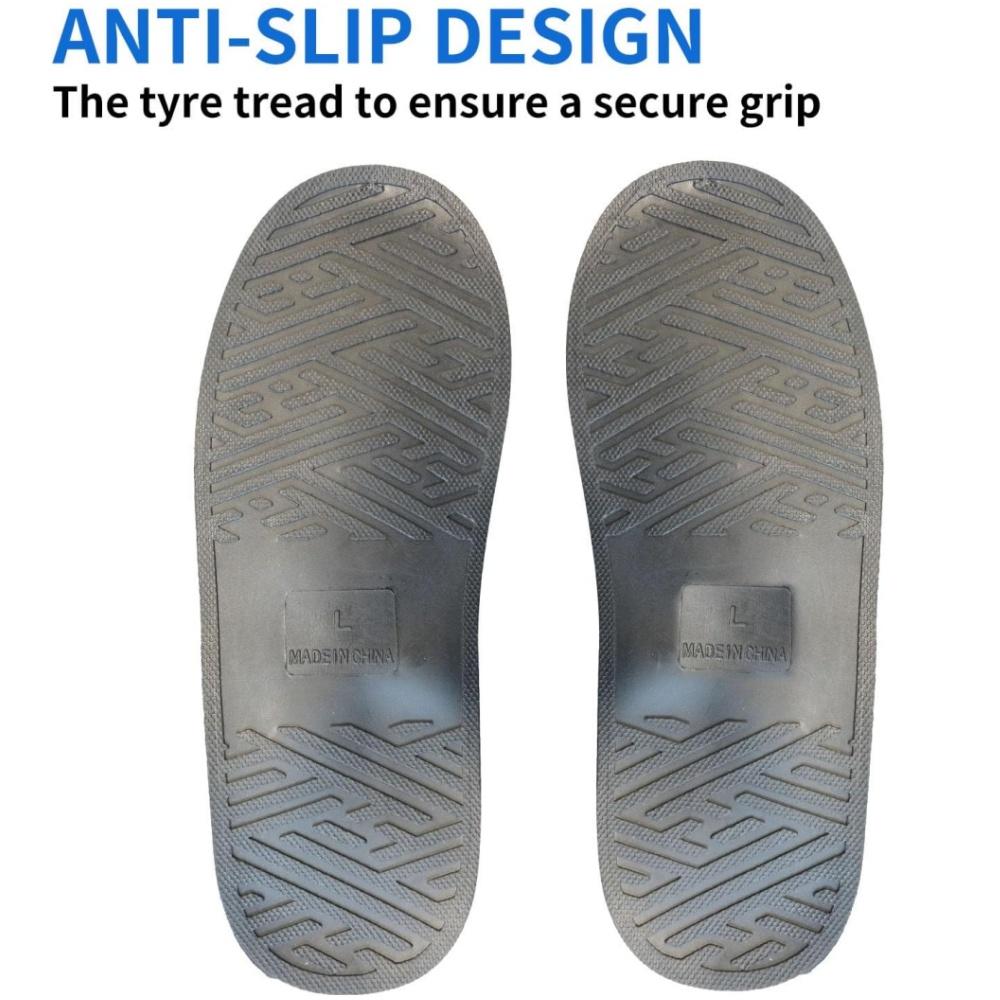 Rain Boot Shoe Cover Black Waterproof with Reflector High Top Clear Shoes Dust Covers for Motorcycle Bike Rain Cover Men Women