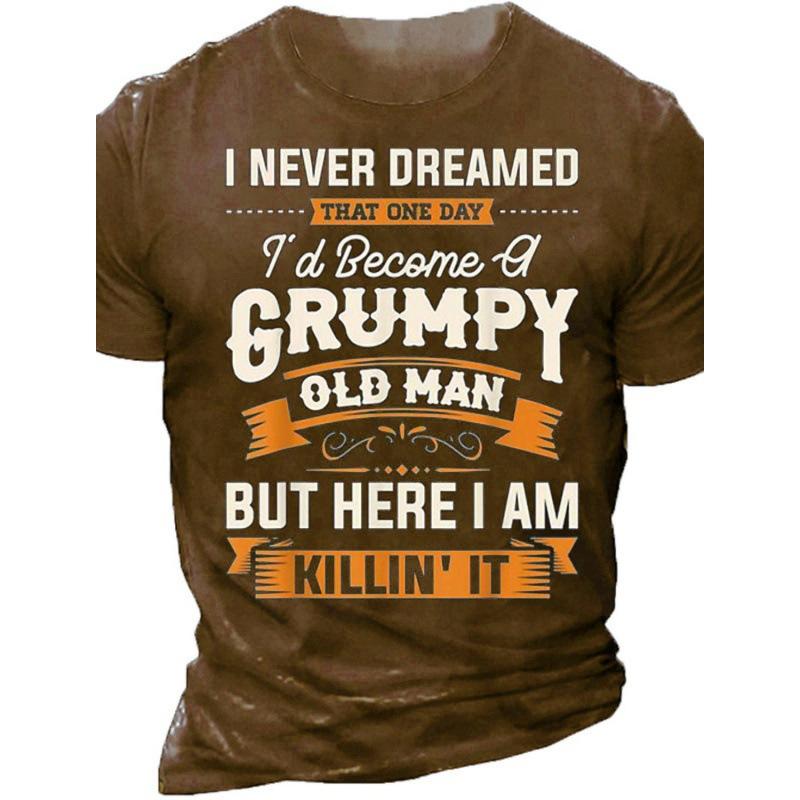 Summer Men's Short Sleeved 3D Digital Printed T-shirt with Street Trendy Patterns