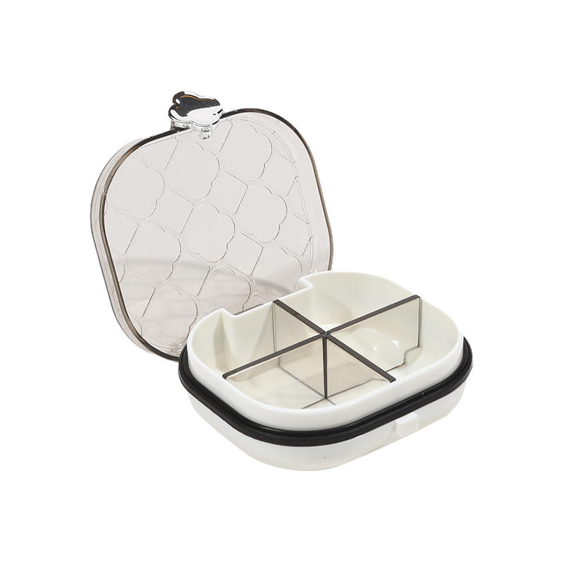 1Pc Compartment Sealed Storage Box Moisture-proof Jewelry Sealed Organizer Transparent Portable Compartment Sealed Pill Box
