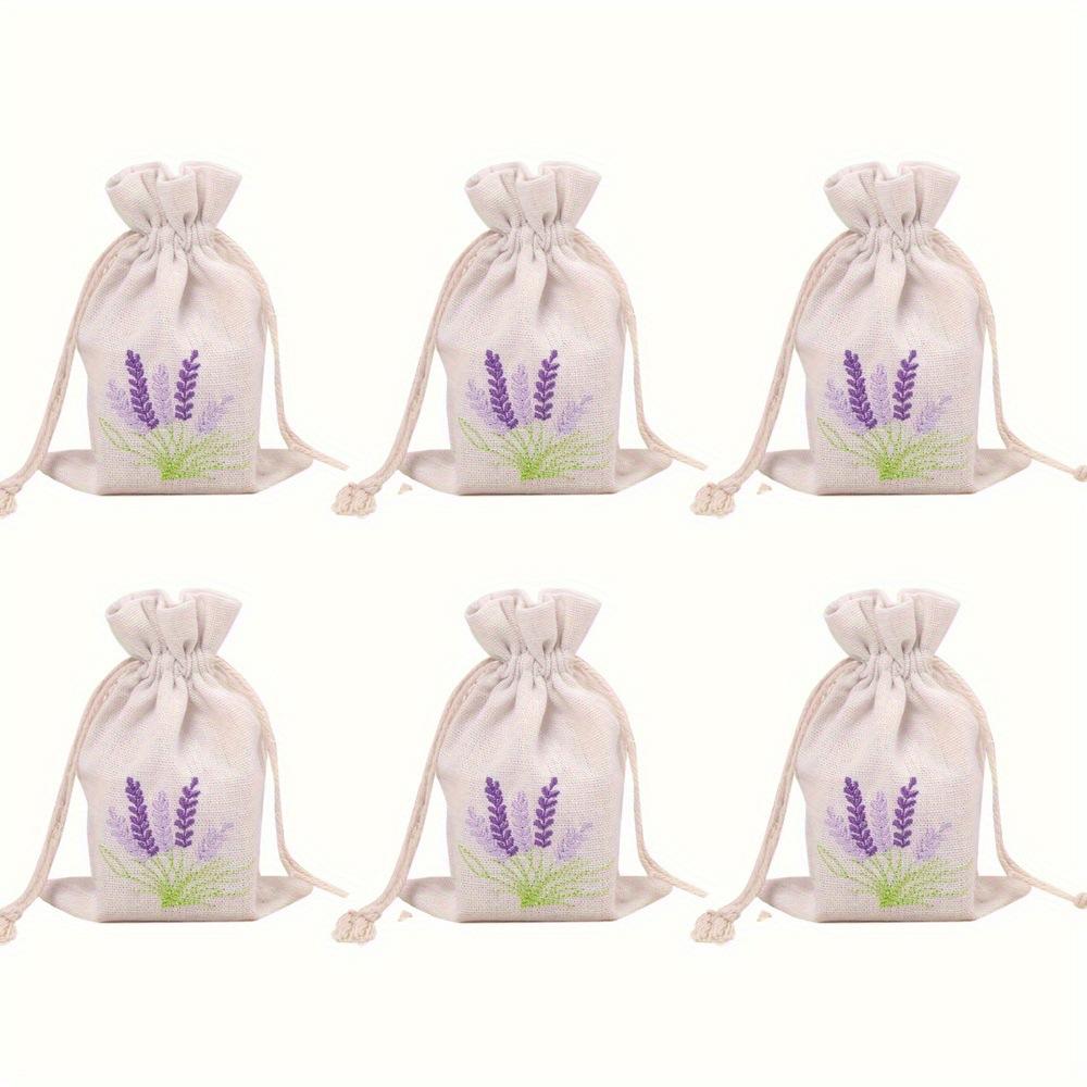 Imitation Hemp, Lavender Pattern, Gift Bundle Pocket, Storage Bag, Convenient To Carry, Printable, Wedding Gift Bag, Souvenir Bag