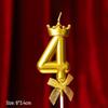 Gold Number Birthday Candles - Cartoon Cake Decorations for Kids' Parties