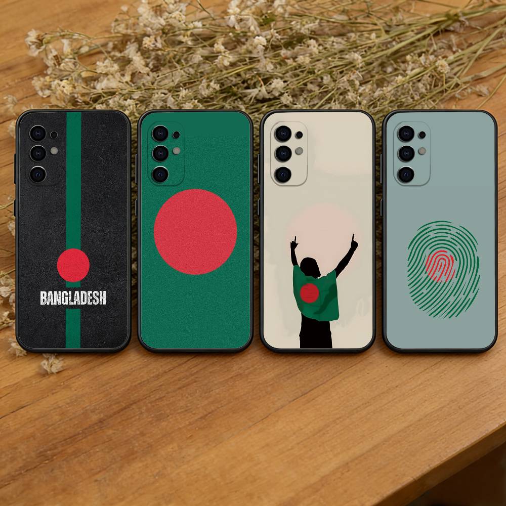 B-Bangladesh Flag Phone Case For Samsung S25,S24,S21,S22,S23,S30,Ultra,S20,Plus,Fe,Lite,Note,10,Black Cover