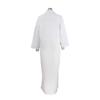 Summer Womens Fashionable Solid Color Cotton Linen Shirt Dress Elegant Casual Party Dress New Lapel Button Slit Midi Shirt Dress