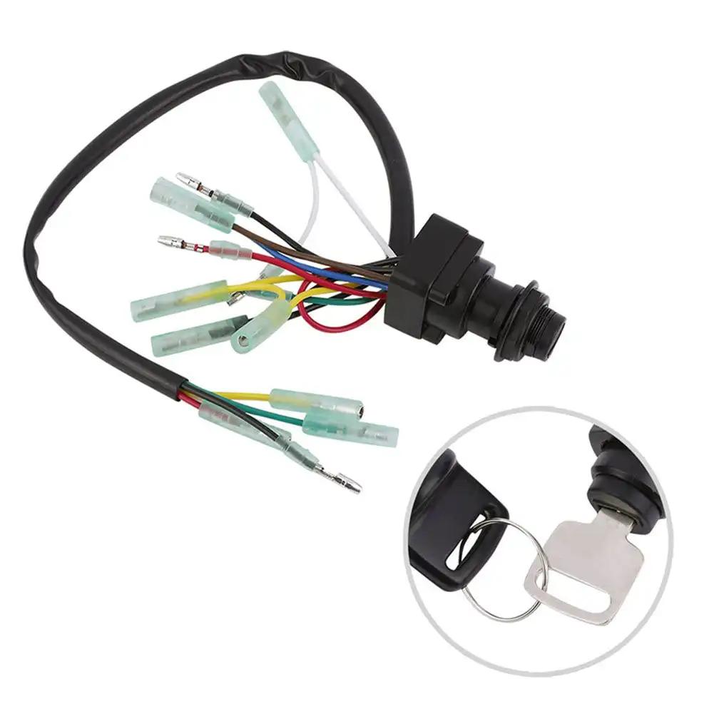 Zündschalter Schlüssel Assy 703-82510-43 für Yamaha Außenbordmotoren Steuerbox Bootszubehör Marine Außenbordmotor