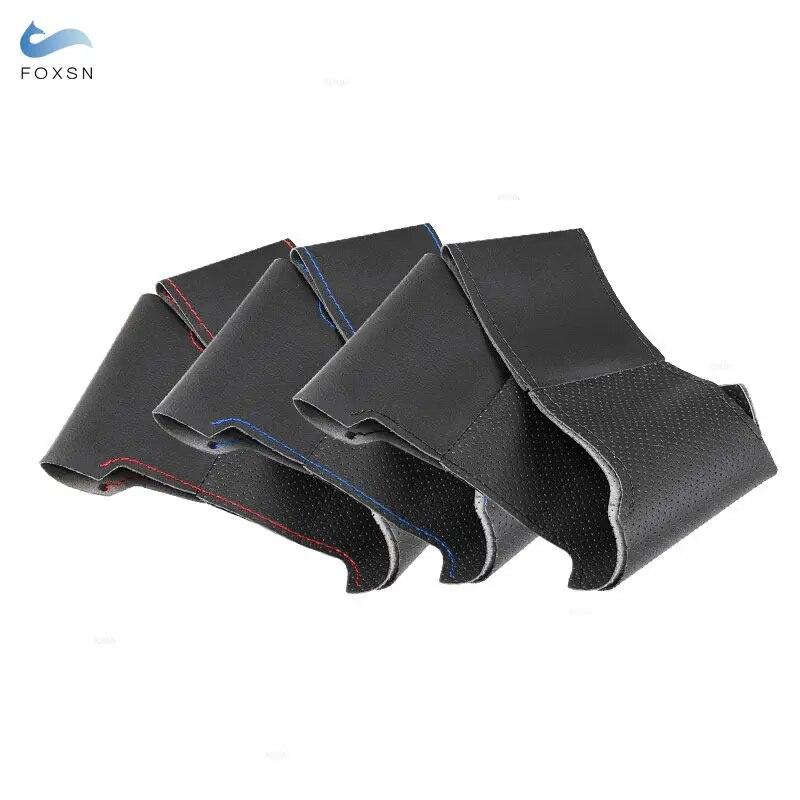 Pentru Mercedes Benz A45 AMG W176 C63 W204 CLA C117 CLS S-Model 2011-2016, împletitură de mână, capacul volanului mașinii, protejează garnitura din piele