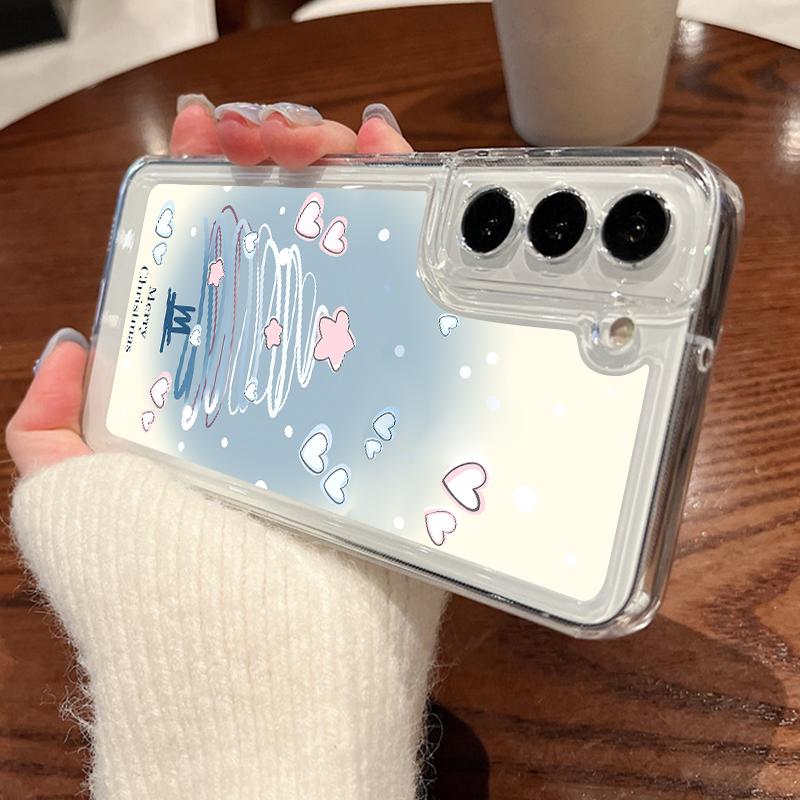 Christmas Tree Print Case For Samsung Galaxy S25 S24 S22 Ultra S23 S24 FE A17 A56 A16 A36 A26 A55 A15 A25 A54 5G Clear Soft TPU Phone Cover