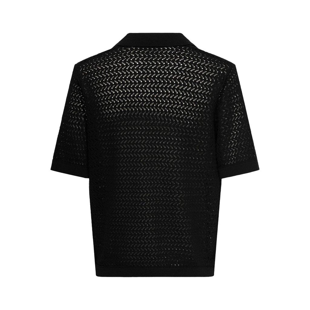 Only Mens Knitted Short-Sleeved Polo Shirt