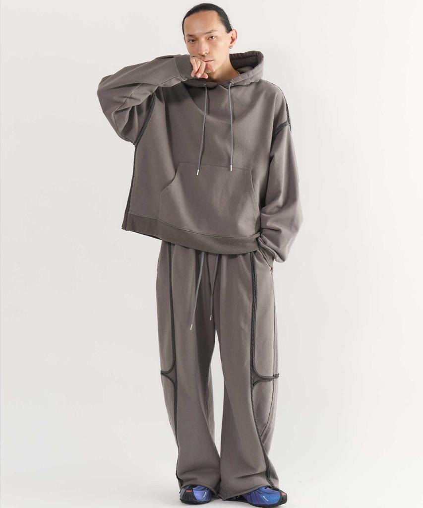 SMITHARMOR Saka Essential Wide Washed Sweatpants_Charcoal
