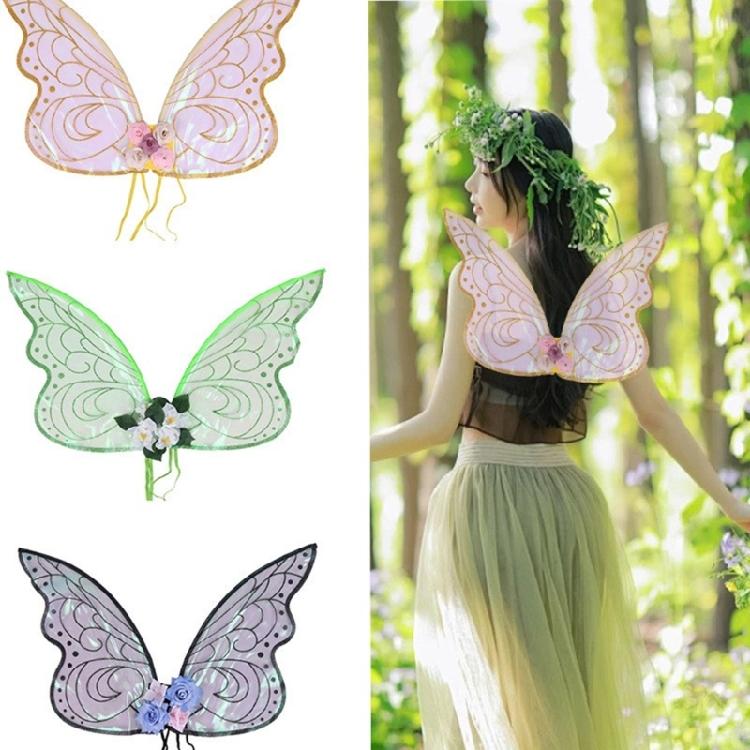 Butterfly Wing Fairies Wing Costume for Girl Kid Halloween Butterfly Costume for Cosplay Party Role Play