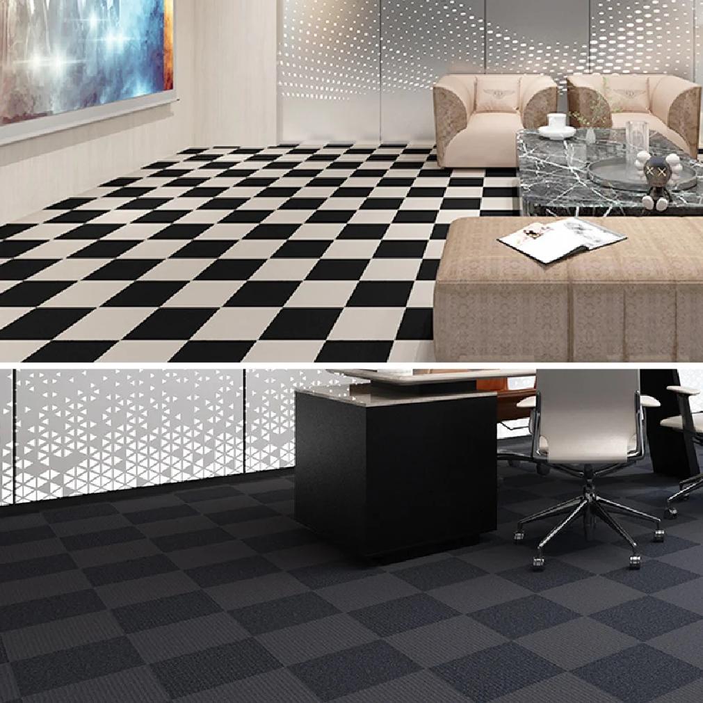 10pcs Carpet Floor Tiles Sticker Adhesive Stickers Carpet Peel And Stick Removable DIY Home Furnishings Indoor Room Carpets