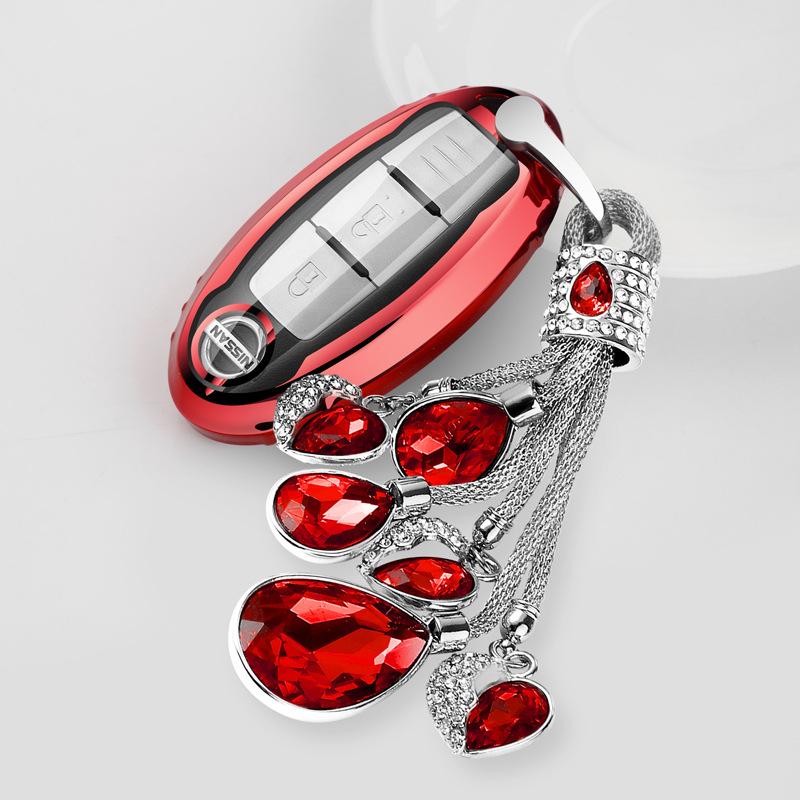 Suitable for Nissan Tiida Qashqai Nissan Qijun Bluebird Teana Xuanyi Car TPU Key Case Case Buckle