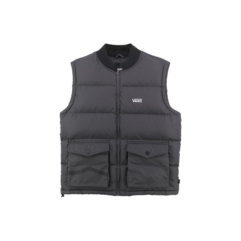 Vans Down Vests Men s Black V neck Moderate Other VN0A7YJ81O7 S