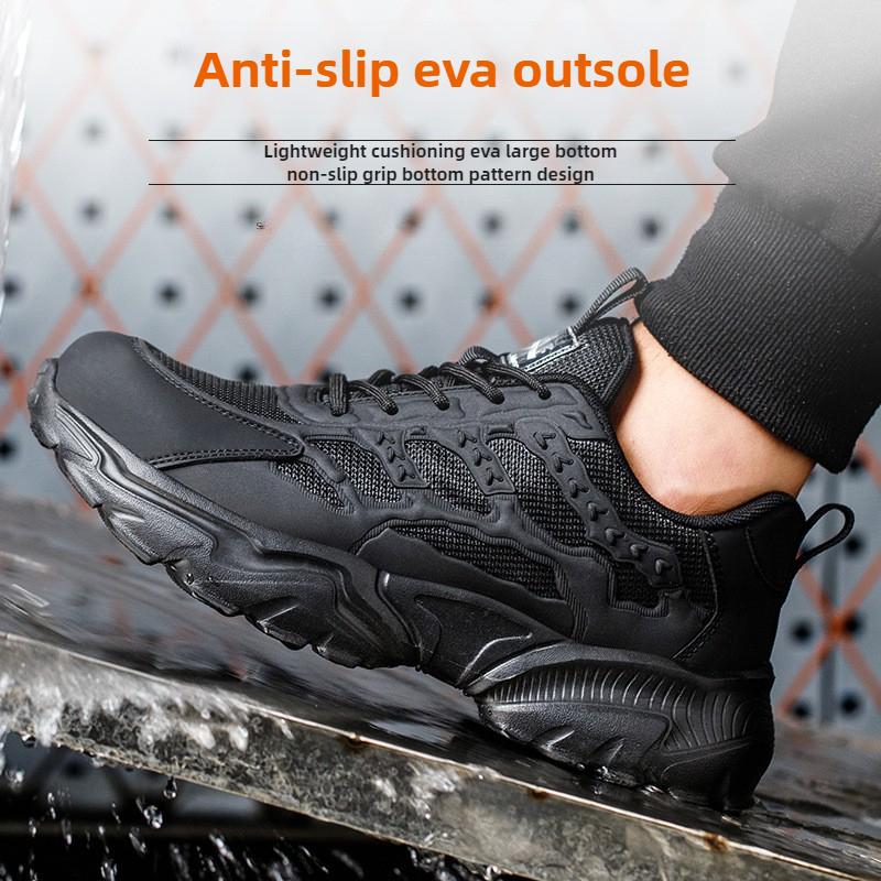 Ultra Light Safety Shoes White Iron Toe Breathable Work Sneakers For Women Non Slip Work Shoes Men Comfortable Safety Boots