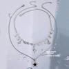 Trendy Vintage Black Star Cross Pendant Multi Layer Chain Necklace for Women Gothic Y2K Charm Jewelry Accessories Wholesale