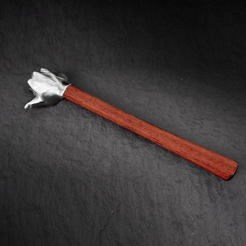 Thumb Hammer Decorative Hammer Stainless Steel Solid Head Wooden Handle Collectible Art for Gardening Camping