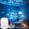 Ocean World Dreamy Ocean Projector USB Rechargeable Projector Lamp  Bedroom Decoration