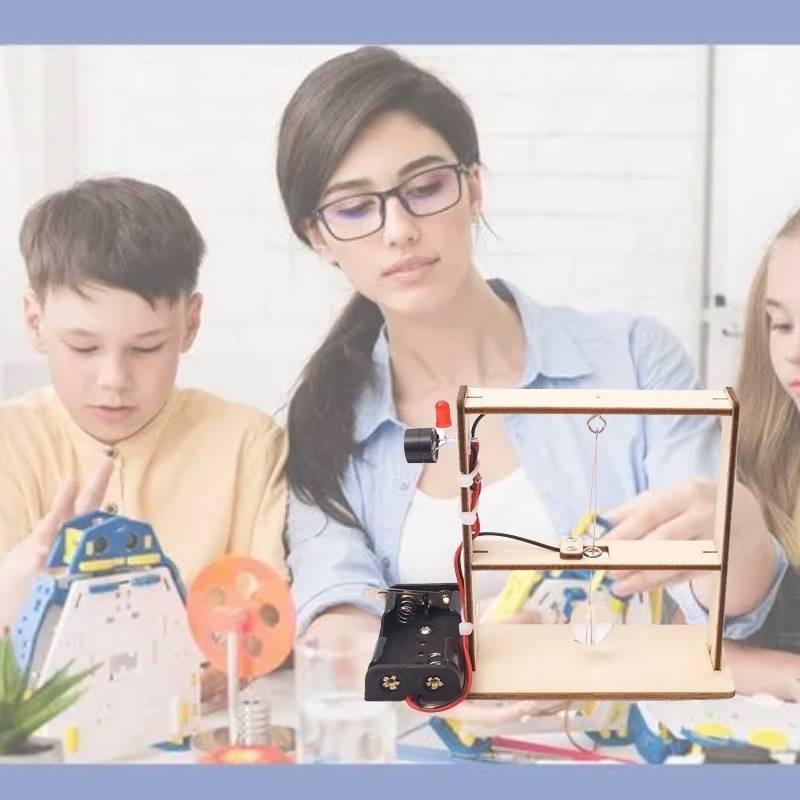 Stem Educational Wooden Earthquake Alarm Diy Kit For Kids Science Experiment Handmade Tool