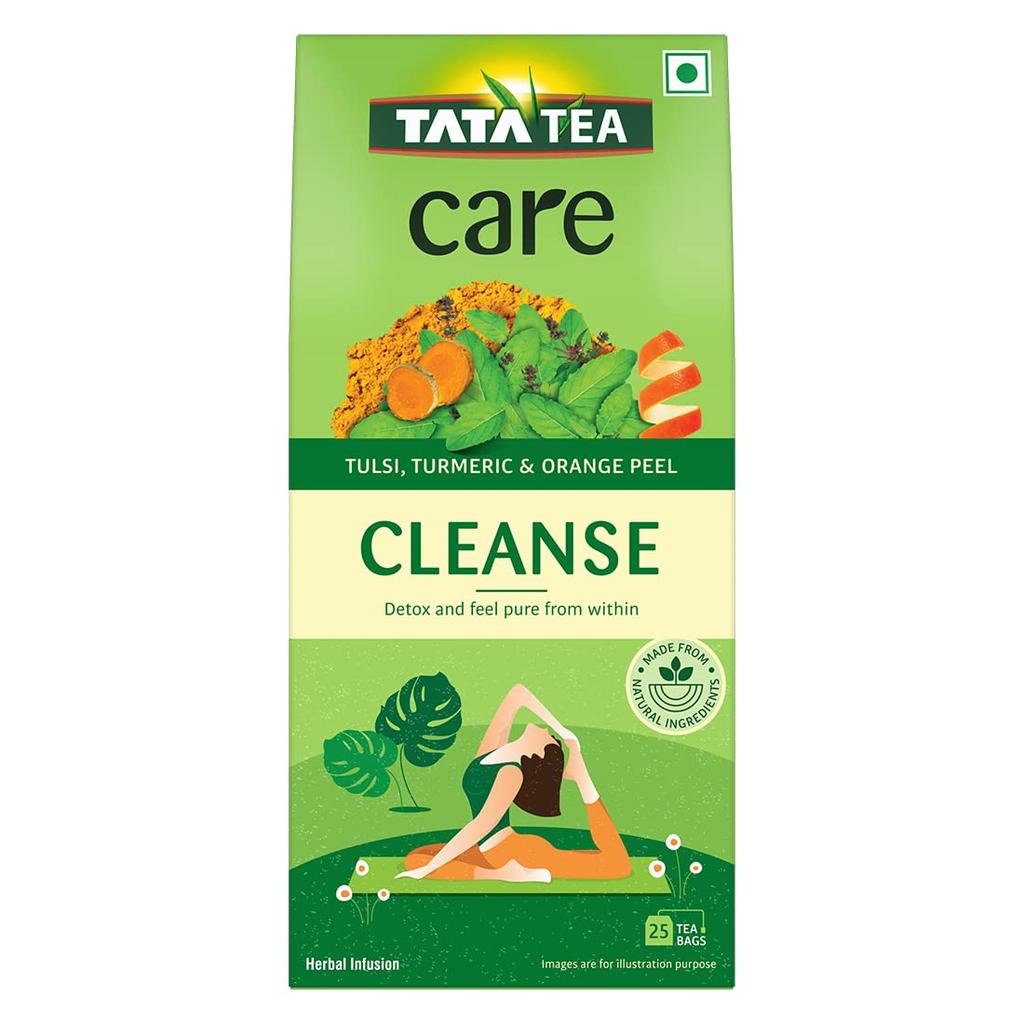 Zelený čaj pro čištění s Tulsi a Kurkumou (25 balení), Infuzní zelený čaj s tulsi, kurkumou, Tata Tea