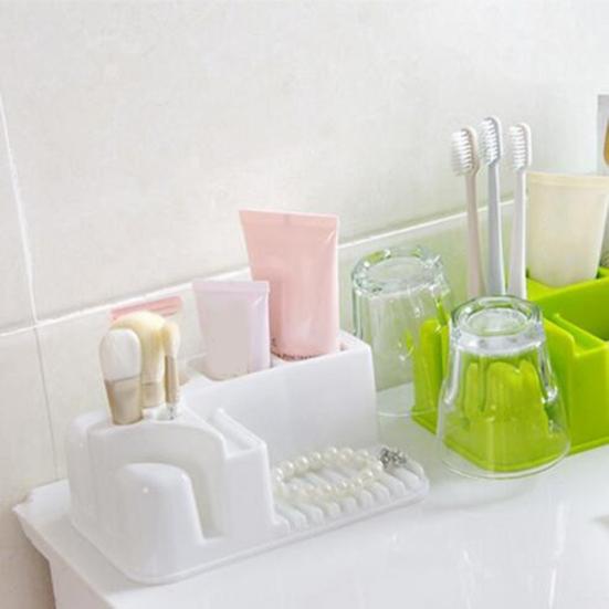 Plastic Rack Storage Kitchen Bathroom Shower Shelf Makeup Towel Sponge Holder