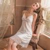 Lace Satin European and American Ice Silk Pajamas Women's Summer Imitation Silk Sexy Suspender Pajamas Loungewear