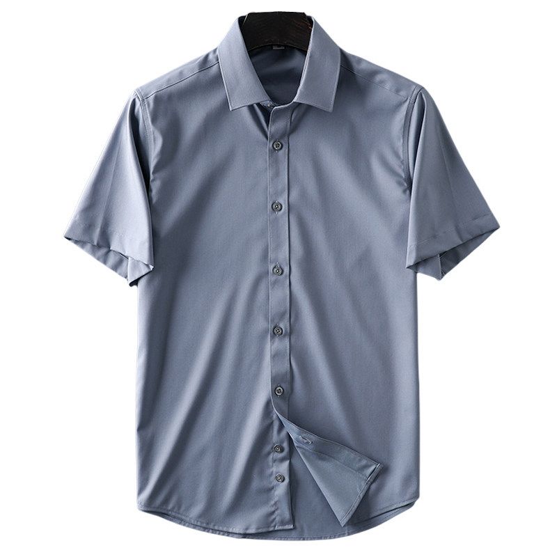 Export Tail Single Cut Label Bamboo Fiber Shirt Men's Short Sleeve Summer Thin Casual Export Original Single Men's Clothing Shirt Coat
