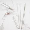 Foldable 304 Stainless Steel Telescopic Straw Set with Aluminum Tube for Outdoor Use