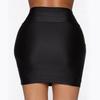 Feminine Sense Solid Color Women Wild Slim Short Skirt Comfortable One-step Package Hip Skirt