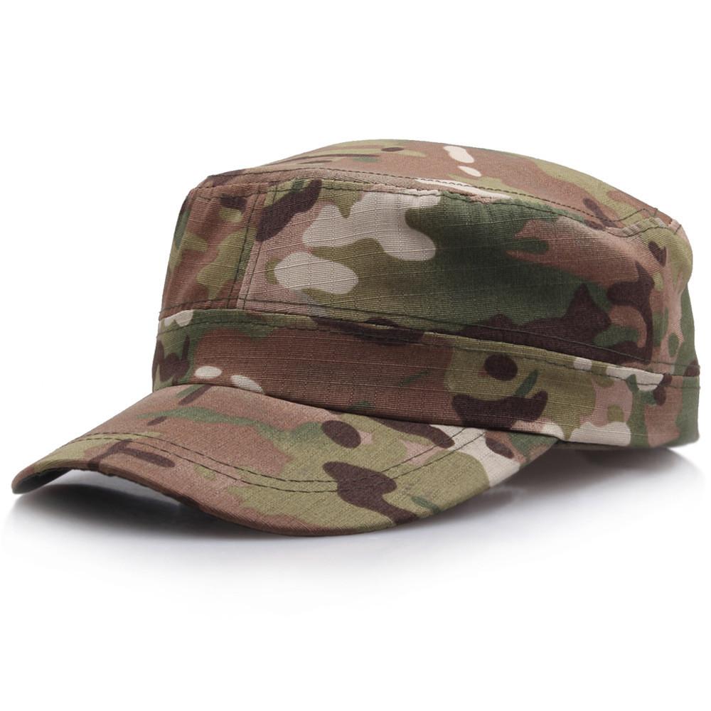 Cappello Mimetico da Esterno Stile Militare con Visiera Piatta e Protezione Solare per Adulti