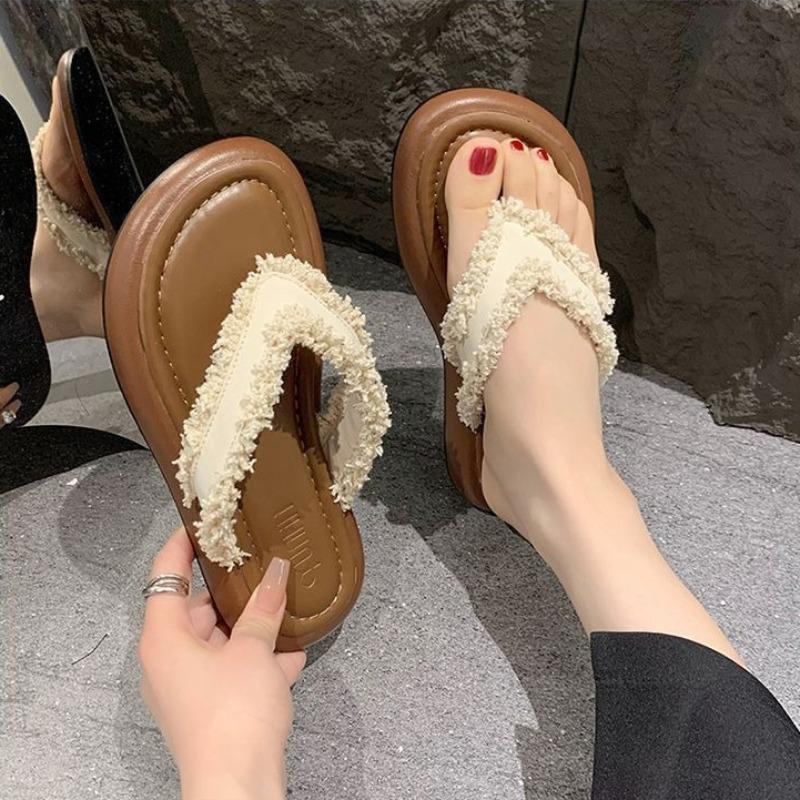 Fashion Women Roman Cool Slippers Retro Flip Flops Fashion Sandal Beach Versatile Shoes Vacation Casual Beach Flat Shoes Sandalias Mujer