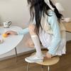 Thin Jk Lolita Style Dopamine Color Socks Summer Knee-length Calf Socks for Women Long Japanese Stockings for Students
