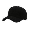 Fashion Autumn Winter Solid Color Sherpa Baseball Cap Warm Retro Casual Adjustable Visor Hat for Outdoor Activities