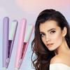 1Pc 2 In 1 Mini Hair Straightener Curler Dual Purpose Heating Styling Brush Portable For Home Travel Salon Waves Curls Gift