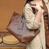 Burminsa Cowhide Genuine Leather Soft Large Tote Shoulder Bags For Women 2026 Luxury Designer Big Shopping Work Ladies Handbags
