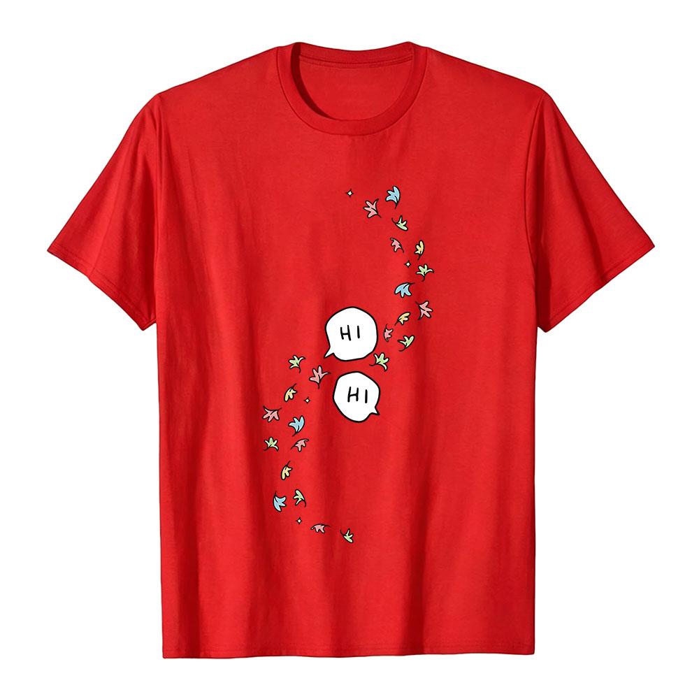 Heart & Stopper Hi Hi Tees Short Sleeve Cotton Summer O-neck Tshirts Fashion Design Graphic Print T-shirt Casual Loose Unisex