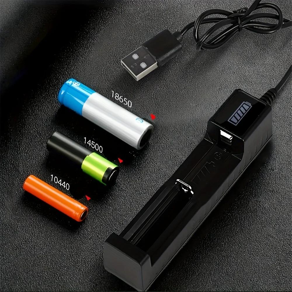 18650 Ladegerät Aufladen 3,7 V Li-Ionen-Akku-Ladegerät USB Universal Smart 1 Slot Ladegerät Lithium-Batterien Ladeadapter