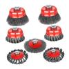 New Release Cup Wire Brush for Disc Wire Grinder Wire Powerful Abrasive Wire Hex Shank Wire Threaded Angle Grinder Wire DIY Work Removes Rust and Rust