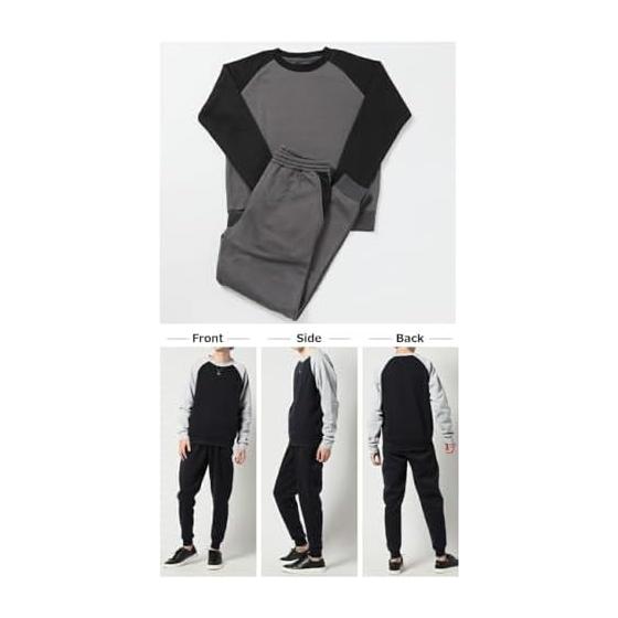 [Arcade] Warm Room Wear, Men's, Winter, Autumn, Sweatshirt, Top and Bottom Set, Fleece Lining, Sweatshirt, Sweatpants, Pajamas, Loungewear, Fleece