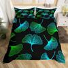 Ginkgo Leaves King Queen Duvet Cover Black Golden Ginkgo Biloba Leaf Bedding Set Botanical Quilt Cover Polyester Comforter Cover