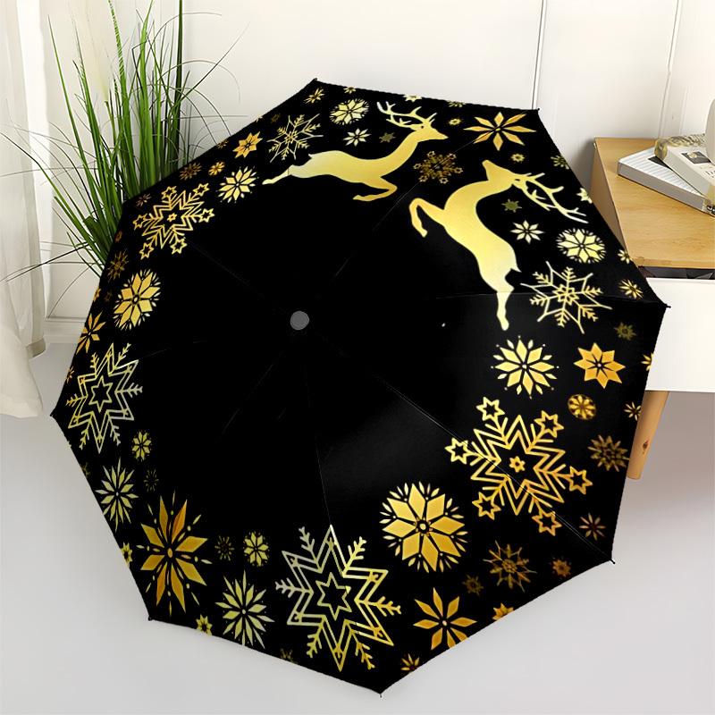 

1pc Winter Wonderland Automatic Folding Umbrella & Self-Folding Canopy - Heavy-Duty 8-Rib Iron Frame, Birthday, Valentine s Gift yy251231060