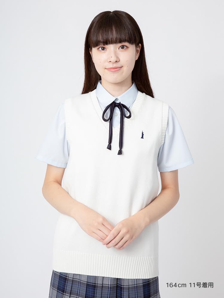 Pullunder Weste Baumwolle 3206007 Navy x Rot [East Boy] <12G/COOLMAX> Damen (580)