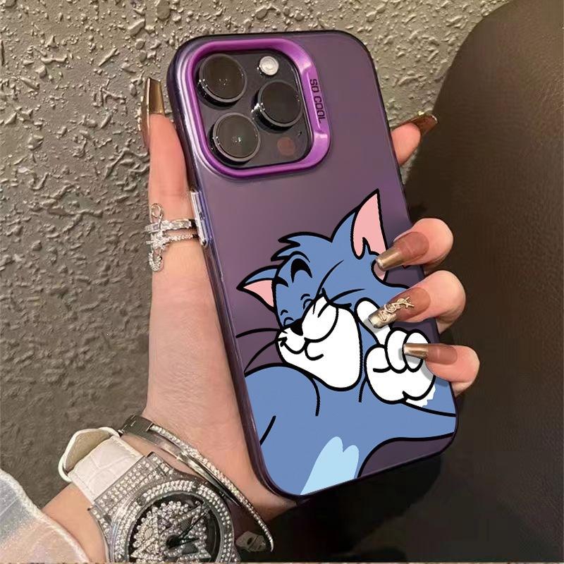 Applicable to Apple 15promax mobile phone case cat IPhone14plus protective case, personalized and creative 13 advanced sense
