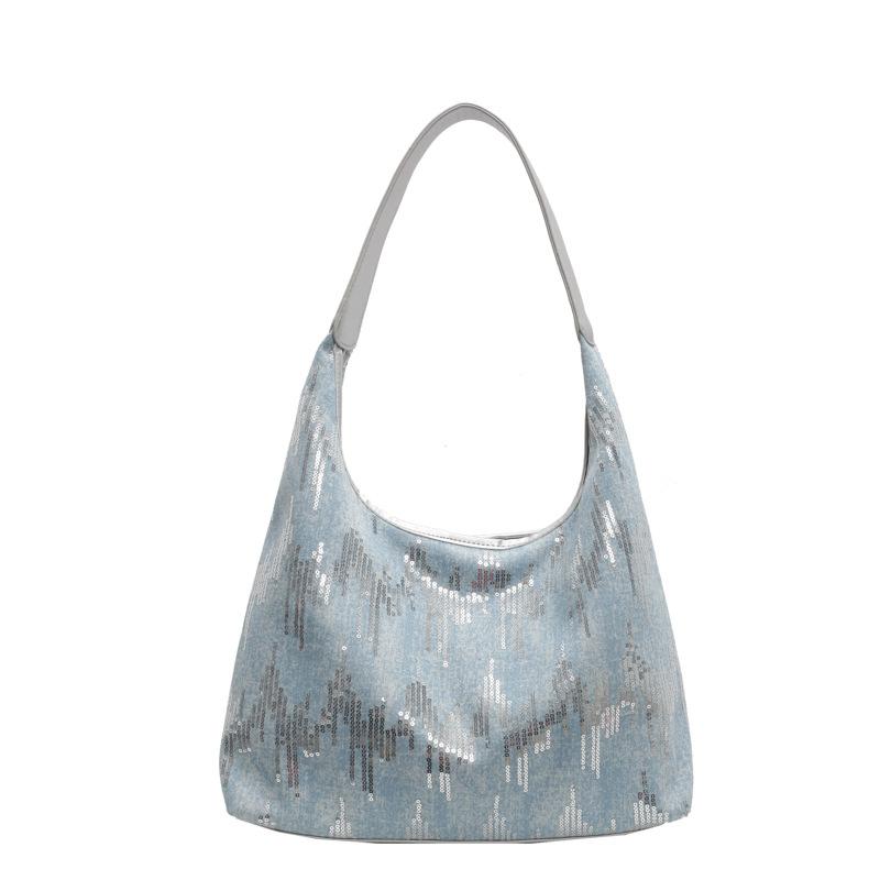 

Сумка-тоут большой вместимости для поездок на работу, женская новая весенне-летняя модная простая повседневная сумка-тоут, женская сумка через плечо светло-синий