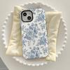 Popular new Chinese blue and white porcelain flower mobile phone case Apple 17 anti-drop film case iPhone14 magnetic case