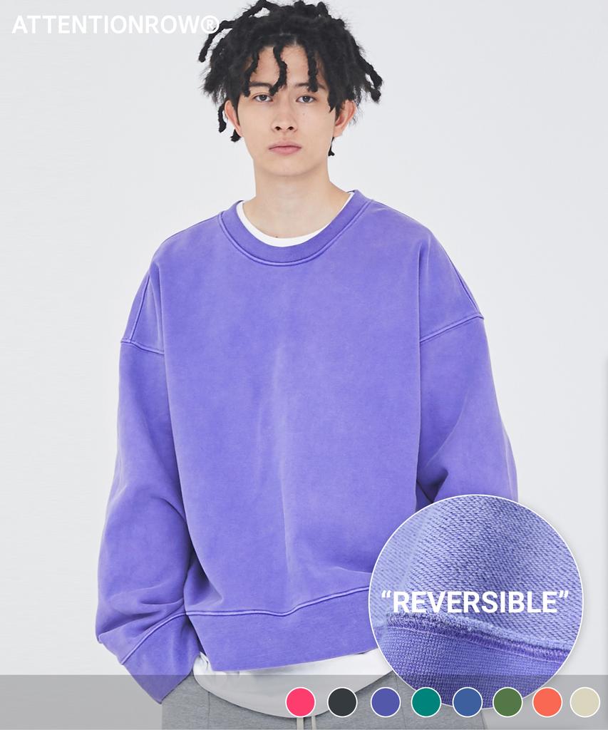 ATTENTIONROW Loco Pigment Reversible Heavy Sweatshirt (9 Colors) (Type A)