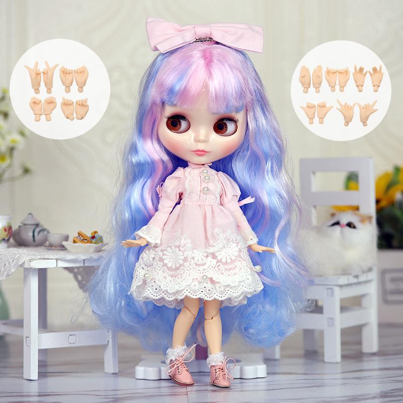 

ICY DBS Blyth doll 1/6 Anime Doll joint body white Skin glossy face Special Combo with dress, shoes and hands 30cm BJD TOY full set with hands
