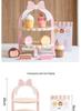 Pink Dessert Stand Role-Playing Toy for Children - Afternoon Tea Cake & Ice Cream Simulation Gift