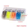 Soft Fishing Lures Kit Silicone Lure Set Artificial Bait Worm with Crank Jig Head Hook HOOK 45pcs/34pcs/65pcs