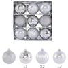 Christmas Decorations Set 9 Pieces Hand Painted Ornaments with Electroplated for Window Display and Tree Hanging