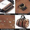 Bolsa de lona para almacenar leña con asa reforzada, tela impermeable, diseño plegable, bolsa para transportar leña